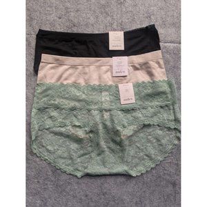 (3) Pack Auden Lace Hipster Seamless Size XS (0-2)